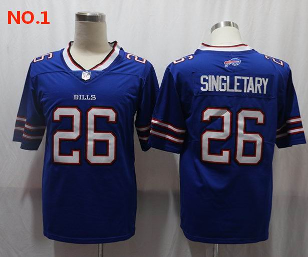 Men's Buffalo Bills #26 Devin Singletary NFL Jerseys-2